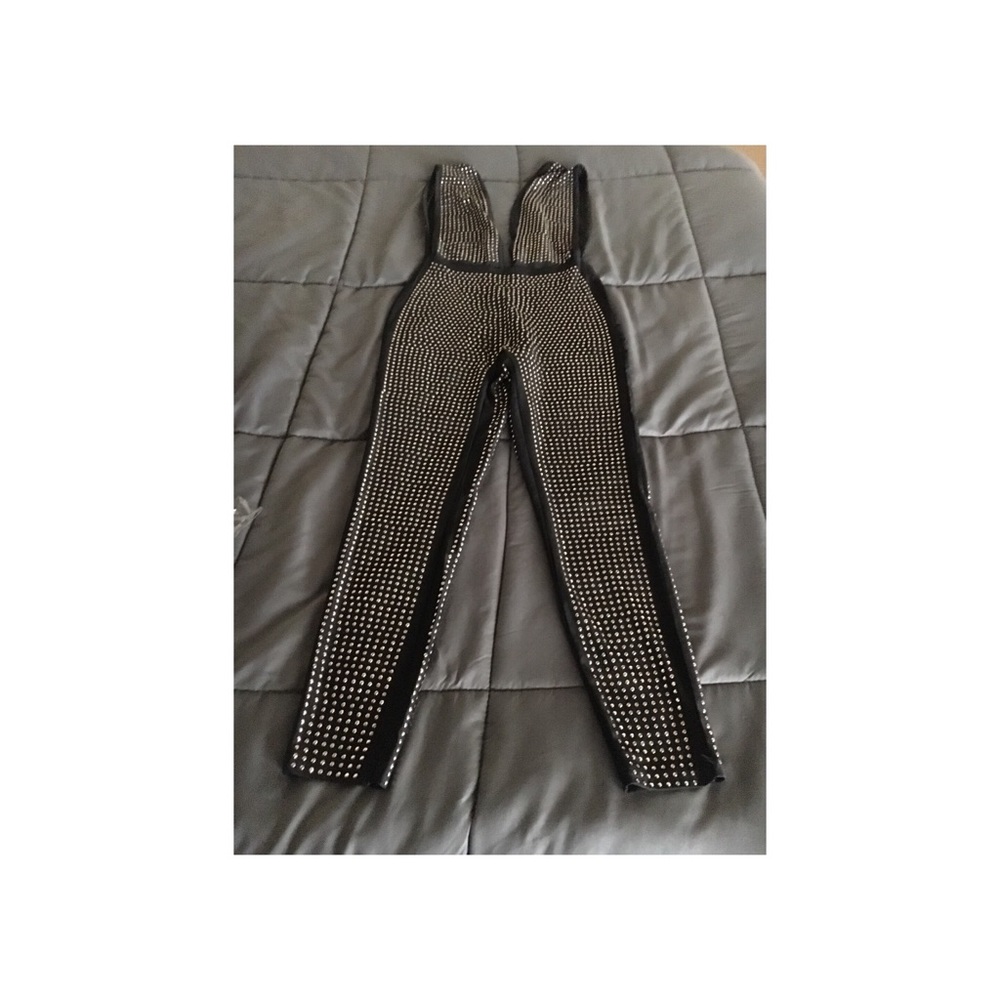Black and gold stud jumpsuit